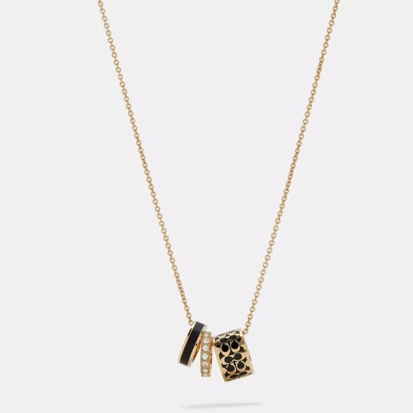 Coach Signature Enamel Necklace - Picture 2 of 5
